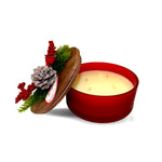 Candela Natalizia Rossa Classica - Luce Calda e Atmosfera Festiva