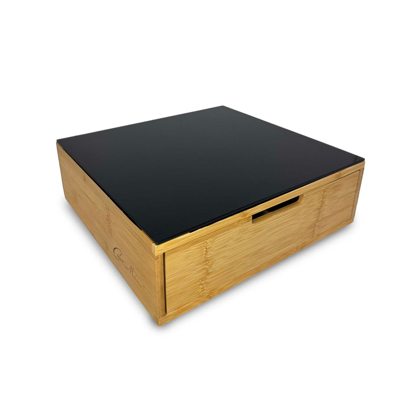 Porta Capsule in Bambù con Cassetto - Design Moderno e Funzionale