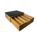Porta Capsule in Bambù con Cassetto - Design Moderno e Funzionale