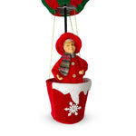 Mongolfiera Natalizia con Mamma Natale - Decorazione Sospesa 90 cm