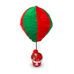 Mongolfiera Natalizia con Mamma Natale - Decorazione Sospesa 90 cm