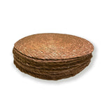 Set 12 Sottopiatti in Paglia Naturale - Portatovaglioli Elegante per la Tavola